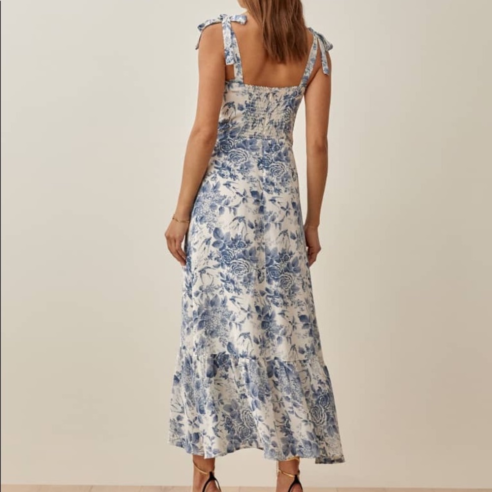 Reformation Nandita dress in size 0 color pompadour